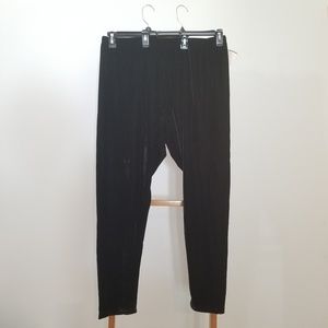French Laundry Pants Black 22/24 Elastic Velvet